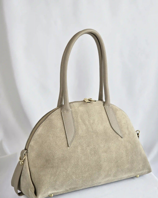 Geantă Cappuccino Dual Texture din 100% Piele Naturală