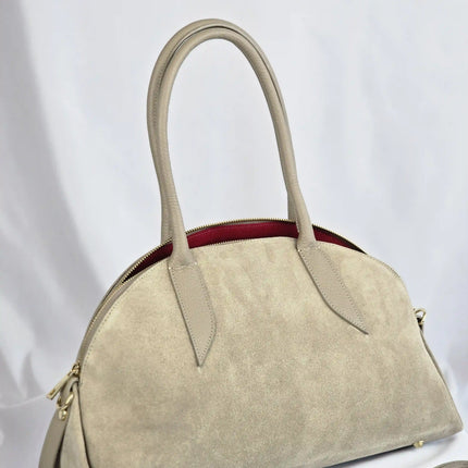 Geantă Cappuccino Dual Texture din 100% Piele Naturală