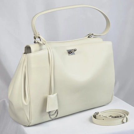 Geantă Extender White din 100% Piele Naturală