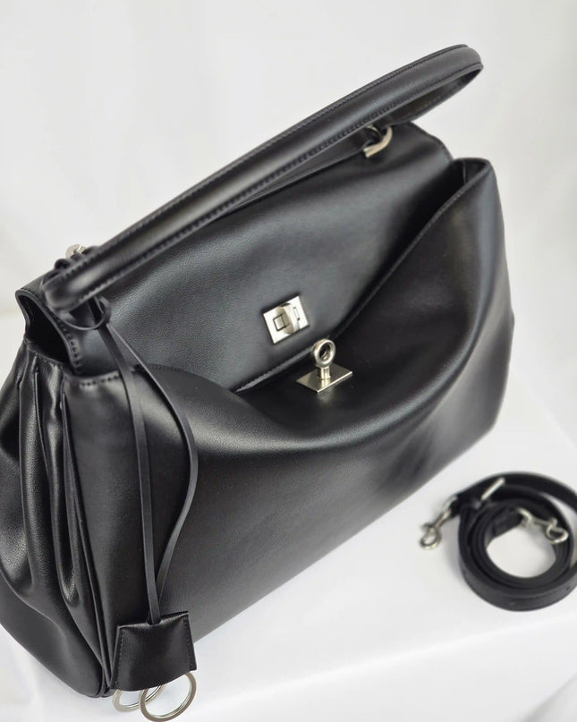 Geantă Extender Black din 100% Piele Naturală