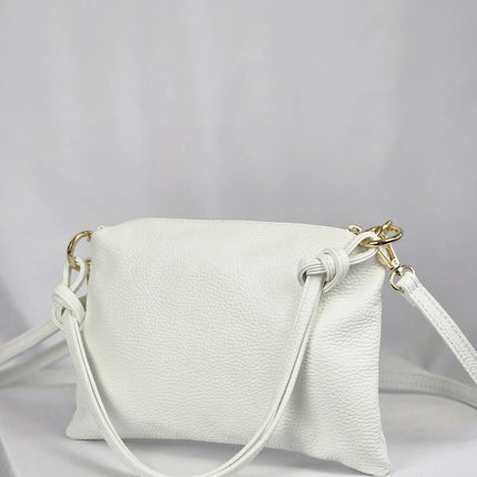 Geantă Pure White din 100% Piele Naturală