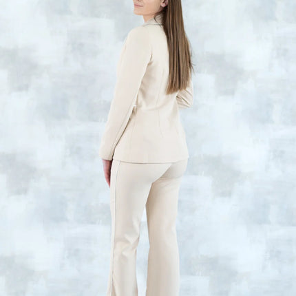 Costum bej elegant – Sacou și Pantaloni 5003-010 - NIZIA