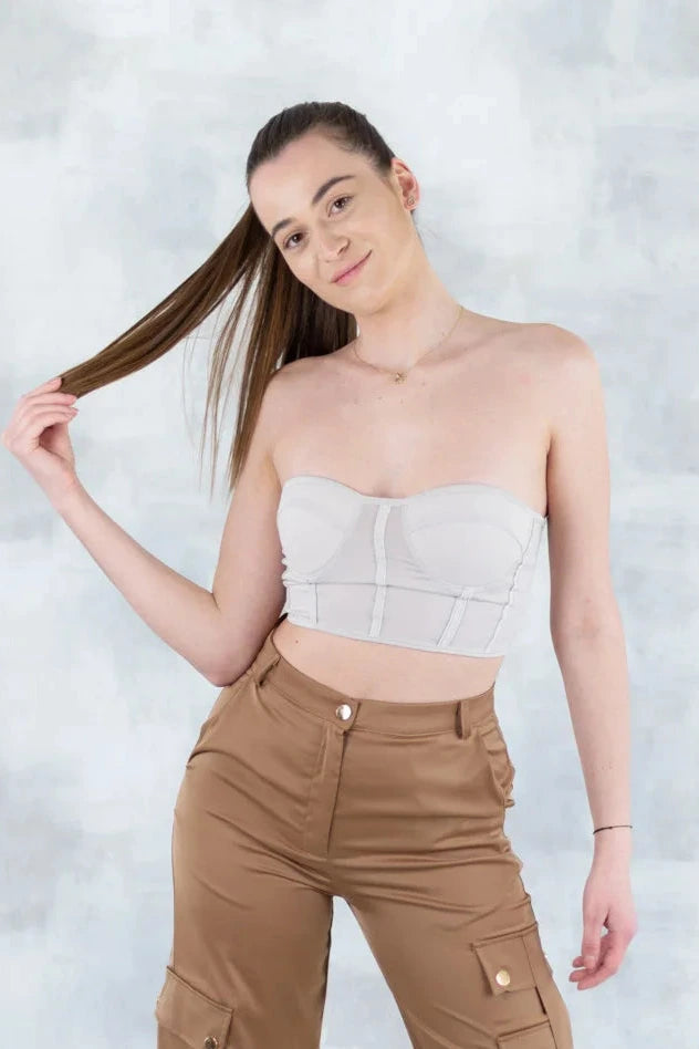 Top crem tip bustieră 12022-017 - NIZIA