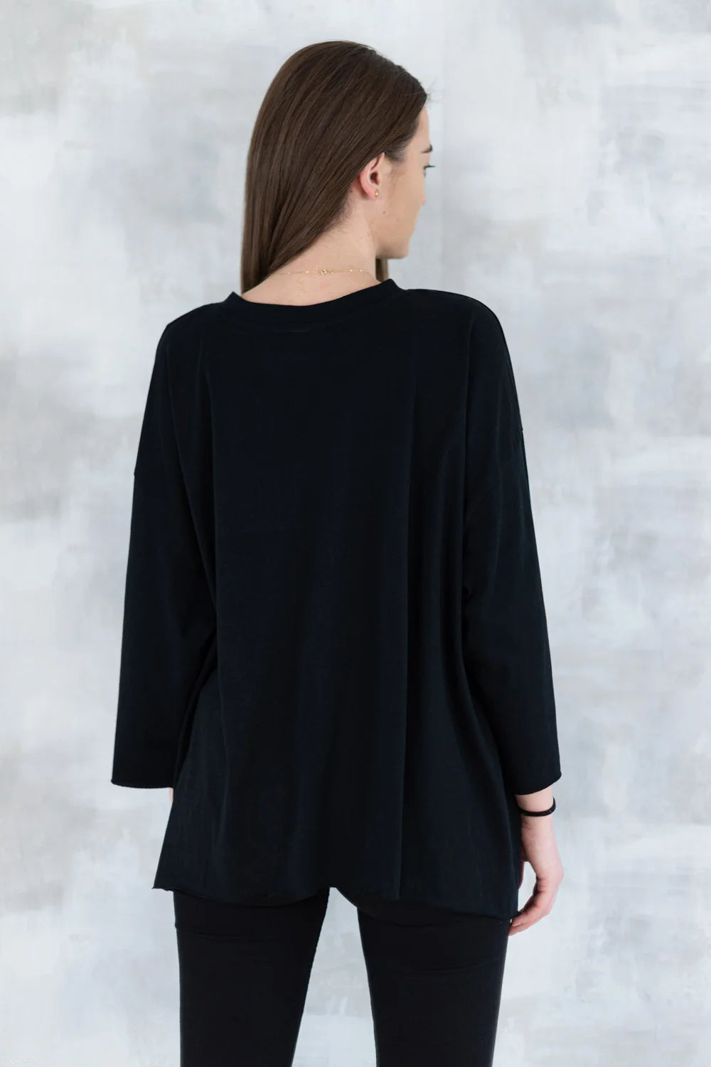 Bluză neagră imprimeu ursuleț 3001-007 - NIZIA