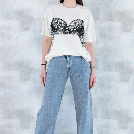 Blugi strasuri 1004-006 - NIZIA