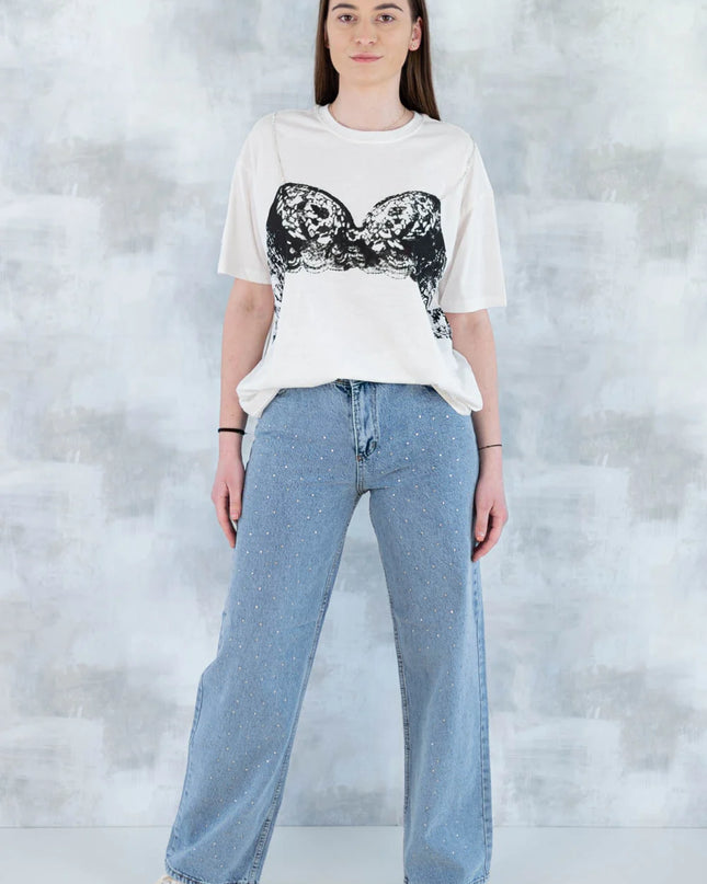 Blugi strasuri 1004-006 - NIZIA