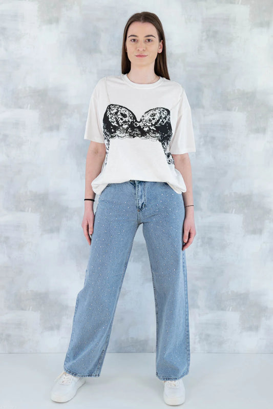 Blugi strasuri 1004-006 - NIZIA