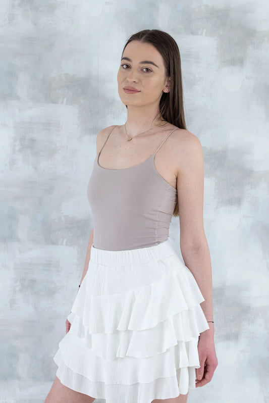 Maieu bej cu bretele subțiri - 12024-017 - NIZIA