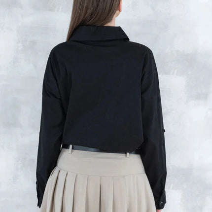 Fustă plisată cu pantalon fin integrat- bej 6007 - NIZIA