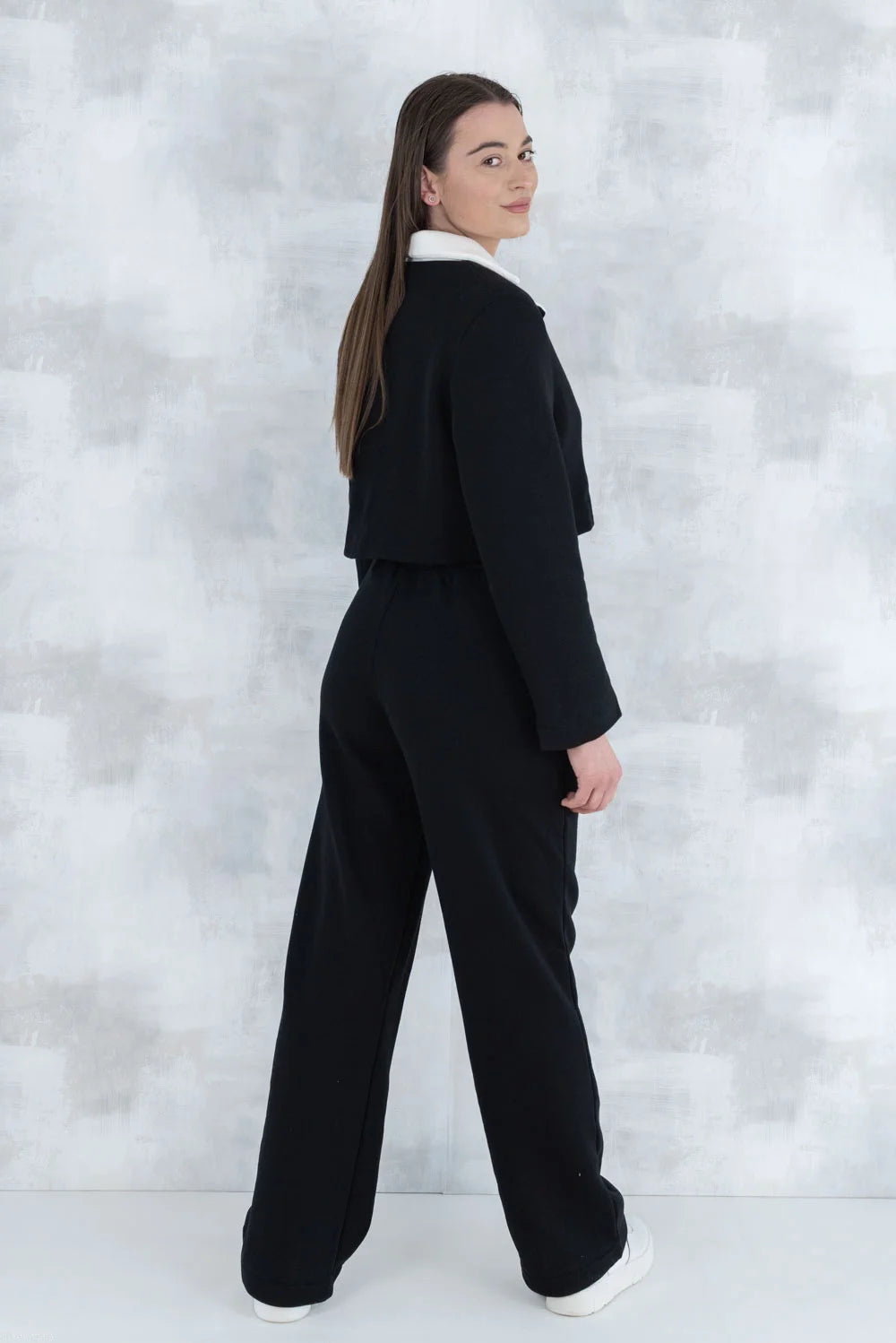 Compleu negru casual- pantalon& sacou 5007 - NIZIA